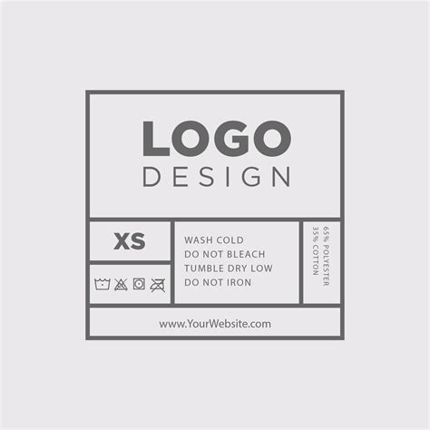 free printable clothing label template.